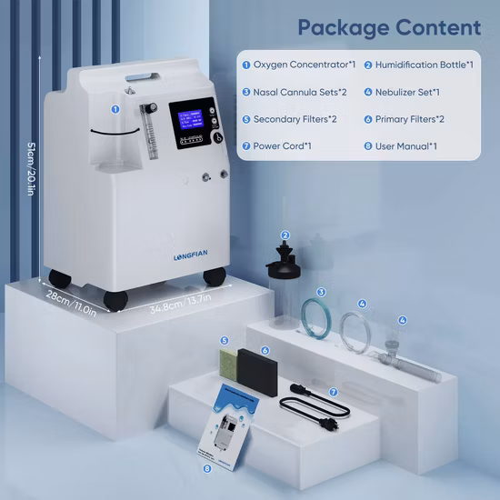 Longfian PSA Electric Smart Portable Oxygen Concentrator 5L in Stock